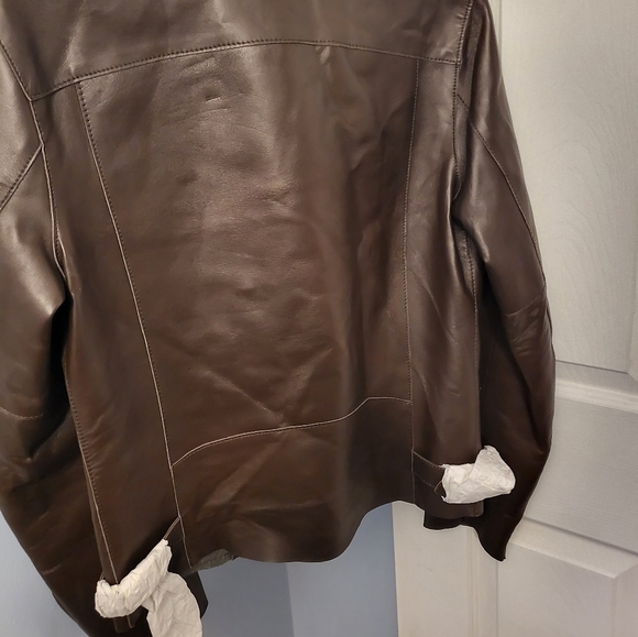 Michael Kors Leather Jacket large - Picture 2 of 3